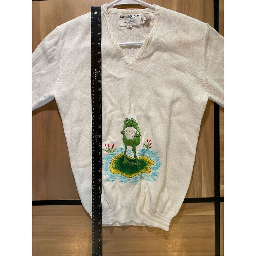 La Mode Du Golf Vintage Frog Sweatshirt - Picture 5 of 6